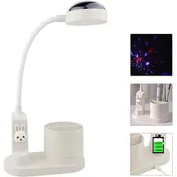 LED настільна лампа для дітей Hacevida з підставкою для ручок, нічник з автоматичною зміною кольору, диммована, акумуляторна, біла