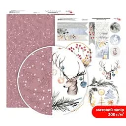 Бумага дизайнерская двухсторонняя матовая „Winter Dreamer“ 8 21х29,7см 200г/м2 ROSA TALENT