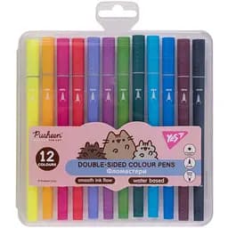 Набір фломастерів Yes Pusheen двосторонніх 12 шт. (650573)