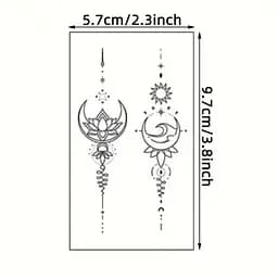 Набір дитячих тимчасових тату Чорні міні №2 Fresh Tattoo black-tattoo-mini-set-2-3, 30 штук по 9,5*5,5 см - мініатюра 8