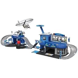 Парковка з треком 660 A-200, 73 деталі, машинки з металопластику, запускач, фігурки поліціянтів, наліпки, в коробці