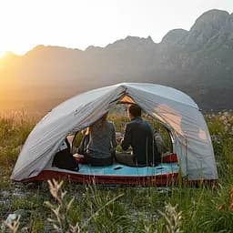 Намет двомісний Star-River 2 Updated Naturehike (NH17T012-T) з футпринтом - сіро‑червоний, Сірий - мініатюра 8