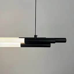 Чорний трубчастий LED світильник у корпусі 130 см | Line F | Арт. MJ351-1300L BK - мініатюра 2