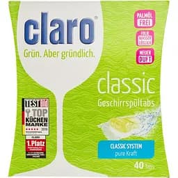 Таблетки для посудомоечных машин Claro Эко Eco Eco Classic Tabs 40 шт. (40823)