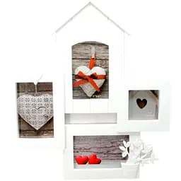 Мультирамка для 4 фото біла 45 х 40 х 2.5 см (29770)