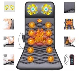 Багатофункціональний масажний матрац для всього тіла СОО2 вібрація + ролики 26 Вт (з підігрівом)