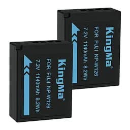 2-Pack KingMa Fujifilm NP-W126 комплект з 2 акумуляторів