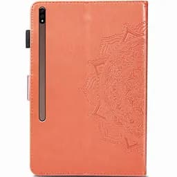 Шкіряний чохол Art Case з візитницею для Samsung Galaxy Tab S7+ Помаранчевий - мініатюра 2
