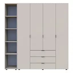 Распашный Шкаф для одежды Doros Гелар с Этажеркой Кашемир 4 ДСП 193.2х49.5х203.4 (80737647)