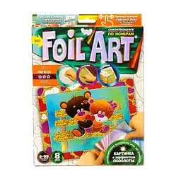 Набір креативної творчості "Аплікація" FAR-01-01…10 кольорова фольга Пара медвежат