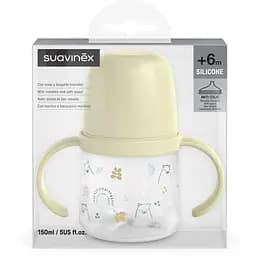 Чашка з силіконовим носиком Suavinex Bear family 150 мл +6 місяців зелена (308676) - мініатюра 5
