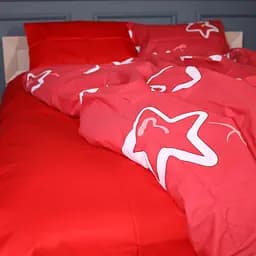 Простирадло MirSon Scarlet Star сатин червоний 200 x 220 см (2200013051299)