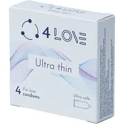 Презервативи 4Love Ultra thin ультра тонкі 4 шт.