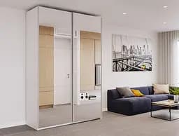 Шкаф купе Doros G-Caiser зеркала/3 части 160х60х240 Белый (42002102)