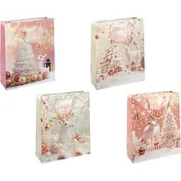 Пакет подарочный "Новый Год" 2580-1 вертикальный 18*21,5*8 см, ручка-шнурок (6927661258011) Микс