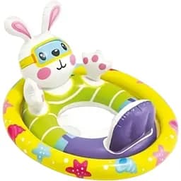 Детский надувной плот-райдер Intex 59570 NP Кролик. Размером 71x76x58см, от 3 до 4 лет