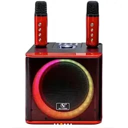 Музыкальная портативная Вluetooth колонка YS309 10W светодиодная подсветка 2 микрофона 2400 мАч Черная