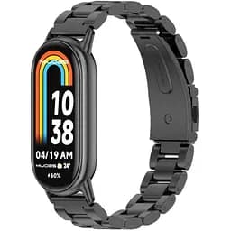 Металлический ремешок Mijobs для фитнеса браслета Xiaomi Mi Smart Band 8 Black