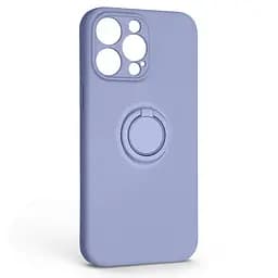 Силиконовый чехол для Apple iPhone 14 Pro Max, Icon Ring, фиолетовый, панель-накладка, с кольцом-подставкой на 360°, противоударный, возможность использования магнитных держателей, ArmorStandart (ARM68726)