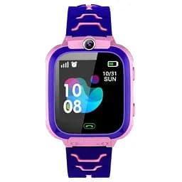 Смарт-часы телефон Aishi Q12 наручные детский GPS с родительским контролем и прослушиванием pink (15330)