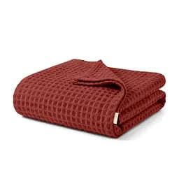Плед-покривало Cosas Greek Waffle Ruby вафельне 75х95 см (Blanket_29Ruby_GreekWaffle_75x95)