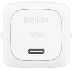 Belkin Зарядний пристрій мережевий 30Вт USB-С PD PPS, кабель USB-С > USB-C, 1 м, PVC, білий - мініатюра 5