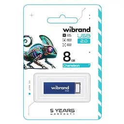 USB флеш-накопичувач Wibrand 8GB Chameleon Blue USB 2.0 (WI2.0/CH8U6U) - мініатюра 2