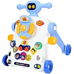 Дитяча 3 в 1 каталка-ходунки Limo Toy 6043-6044 з інтерактивним столиком та звуковими ефектами