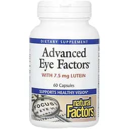 Здоровое зрение Natural Factors Advanced Eye Factors 60 капсул
