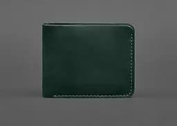Кожаный портмоне 4.4 (с зажимом) зеленый Crazy Horse