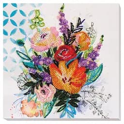 Набор-миди для вышивки бисером "Цветочная феерия" AMB-067 20х20 см