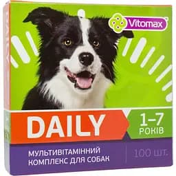 Мультивітамінний комплекс Vitomax Daily для собак 1-7 років 100 таблеток