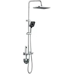 Душева система Mixxus Premium Marlin 009-J з кнопкою перемикання 4 режими MI6830, Хром