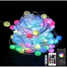 Гірлянда Розумна світлодіодна музична 100 LED 10 метрів різнокольорові USB керування від смартфона