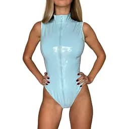 Комбідрес лакований DA "Зухвала Стелла" блискавка на все тіло блакитний XS/S