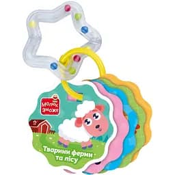 Картки на кільці з брязкальцем Vladi Toys Малюк зможе Тварини ферми та лісу укр. мова (VT2000-30)
