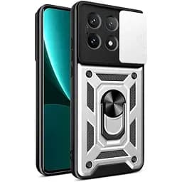 Чехол накладка с кольцом Armor Guard Shield Xiaomi Poco X6 Pro 5G Silver (35022_3344799)