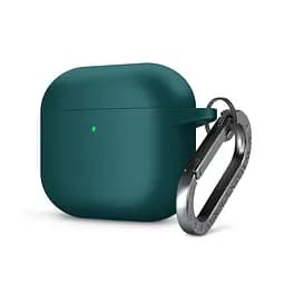 Силіконовий чохол для навушників Apple AirPods 3, Hang Case, зелений, ультратонкий захисний кейс товщиною 2 мм, захист від подряпин, пилу та ударів, компактний, з карабіном для кріплення, ArmorStandart (ARM60309)