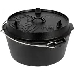 Казан-жарівня чавунна Petromax Dutch Oven ft9 плоске дно 7.5 л (1017-ft9-t)