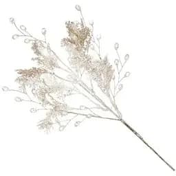 Декоративная ветка с акриловыми каплями и глиттером Шампань 23 см