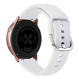 Силіконовий ремінець Watchbands білий для Samsung Galaxy Watch Active 2 для Samsung Galaxy Watch Active - розмір L (WB0021NORMALWHITE) - мініатюра 2