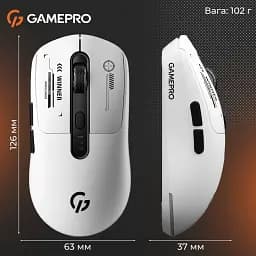 Bluetooth миша GamePro Genesis Winner Wireless/Bluetooth/USB White (GM079W) UA - мініатюра 5