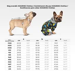 Комбінезон для собак Waudog Clothes малюнок Прапор M47 В 69-72 см С 41-44 см   - мініатюра 2