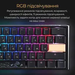 Клавіатура Ducky One 3 Mini Cherry MX Brown RGB Black UA (DKON2161ST-BUAPXCLAWSC1) - мініатюра 5