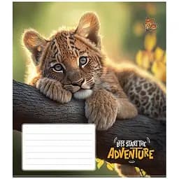 Тетрадь ученическая Adventure Школярик 012-3291C-4 в косую линию 12 листов