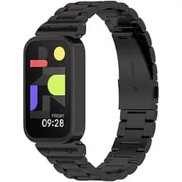 Ремінець-бампер DK CDK для Xiaomi Redmi Smart Band 3 Metal Fitlink Steel (018851) (black) - мініатюра 2