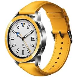 Ремешок кожаный Tamister для часов Xiaomi Watch 2/ 2Pro/ S4/ S3/ S2/ S1 22 мм Yellow