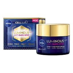 Нічний крем Nivea Luminous 630 Вирівнювання тону для обличчя, шиї та декольте, 50 мл