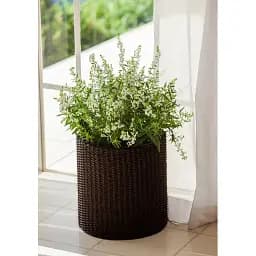 Горщик для квітів Keter M Cylinder Planter сірий 18 л (17197934902_M) - мініатюра 3