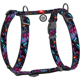 Шлея для собак Waudog Nylon Нескінченні світи анатомічна H-подібна з QR паспортом L 50-90 см